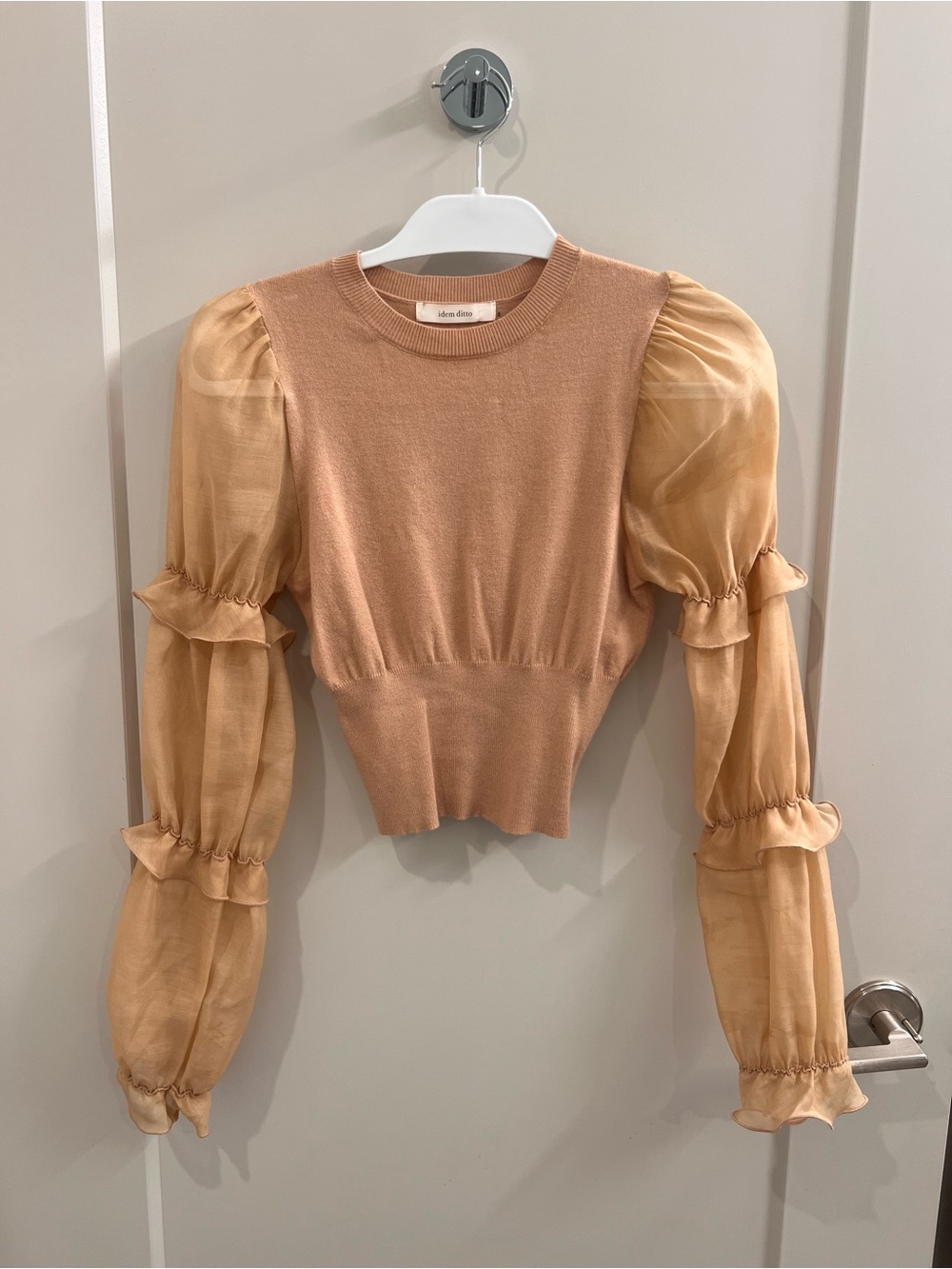 Idem Ditto Lantern Blouse in Brown